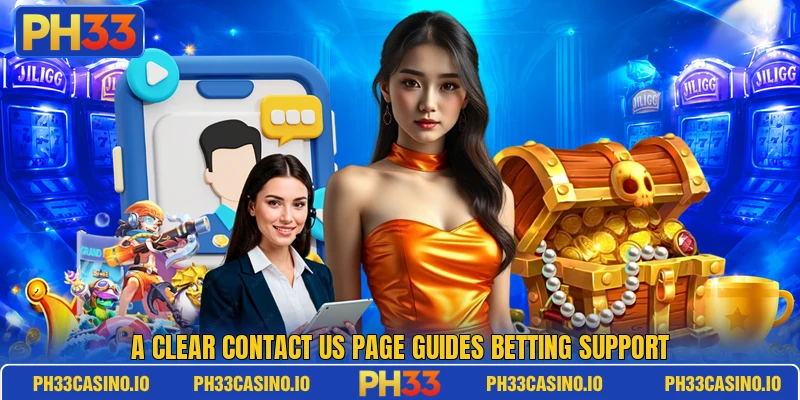 A clear contact us page guides betting support