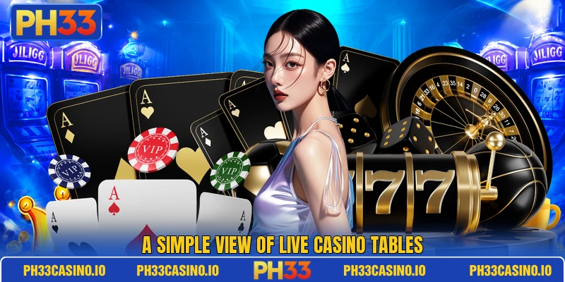 A simple view of live casino tables A simple view of live casino tables
