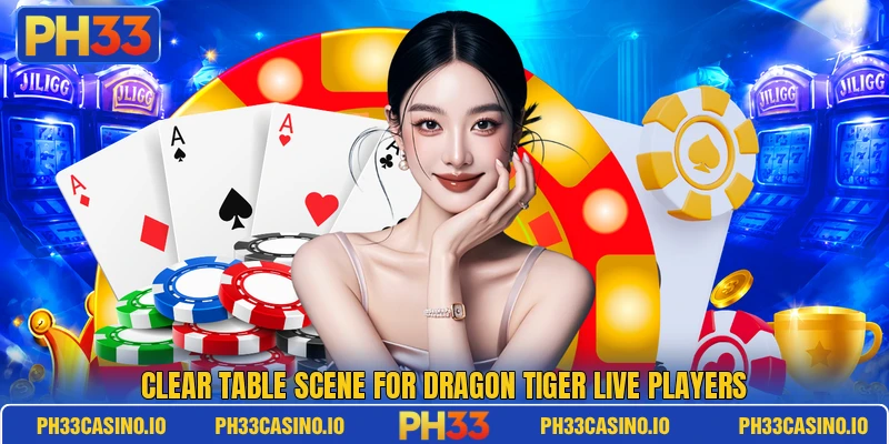 Clear table scene for Dragon Tiger Live players Clear table scene for Dragon Tiger Live players