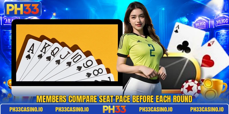 Members compare seat pace before each round Members compare seat pace before each round