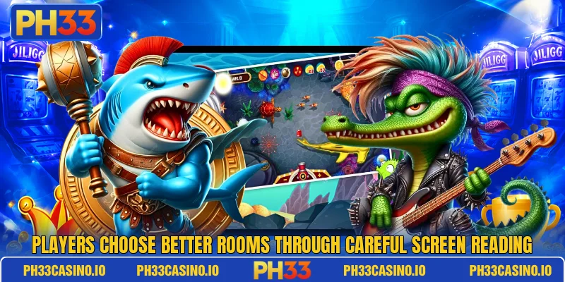 Players choose better rooms through careful screen reading