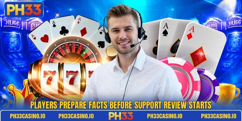 Players prepare facts before support review starts