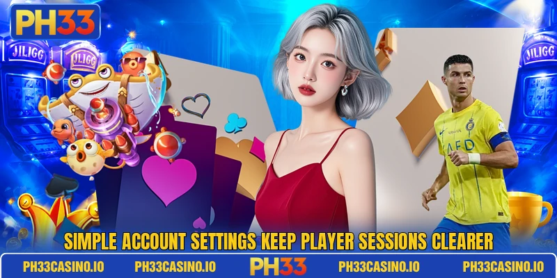 Simple account settings keep player sessions clearer