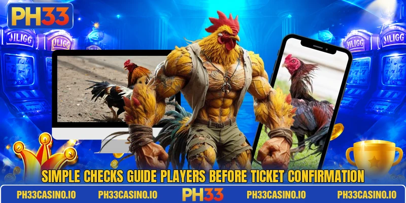 Simple checks guide players before ticket confirmation