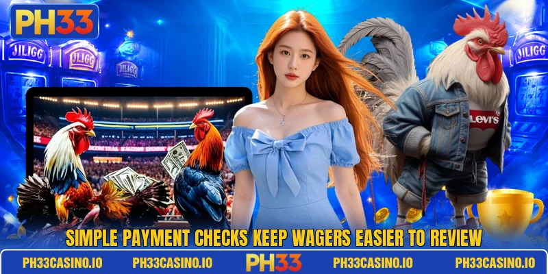 Simple payment checks keep wagers easier to review Simple payment checks keep wagers easier to review