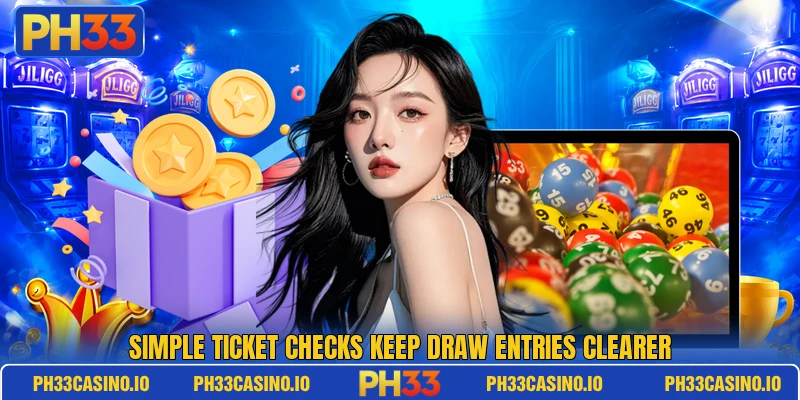 Simple ticket checks keep draw entries clearer